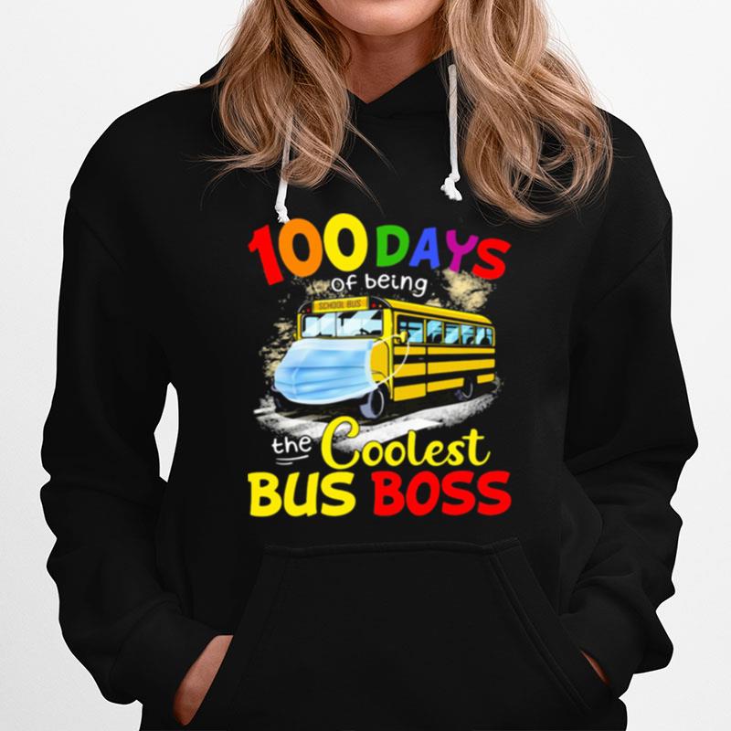 100 Days Of Being The Coolest Bus Boss Yellow Bus T-Shirt