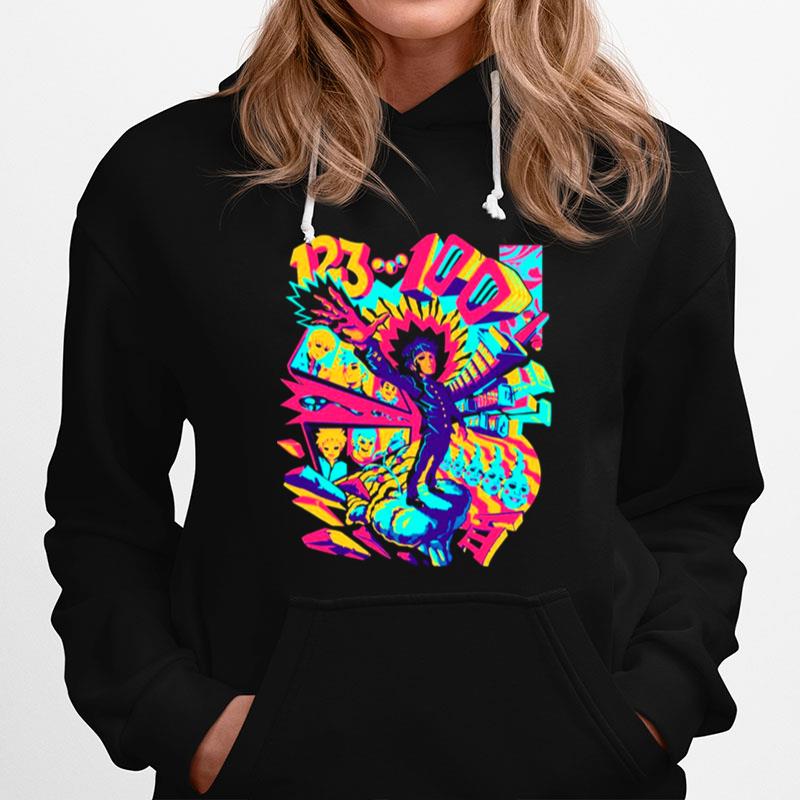 1 2 3 Psychedelic 100 Anime Coloful Hoodie