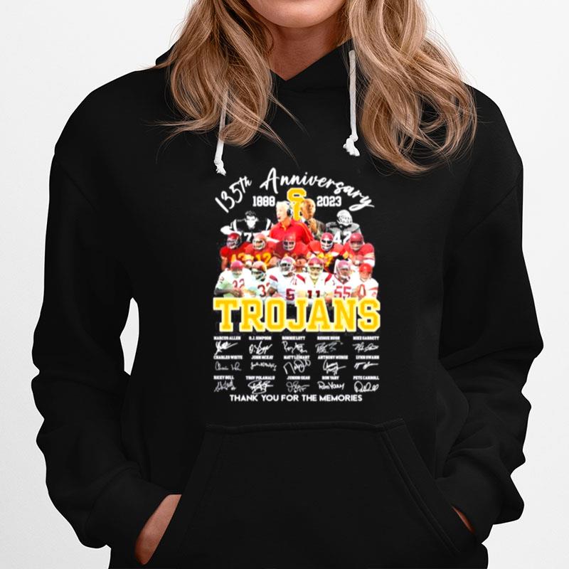 135Th Usc Trojans Anniversary 1888 2023 Thank You For The Memories Signatures Hoodie