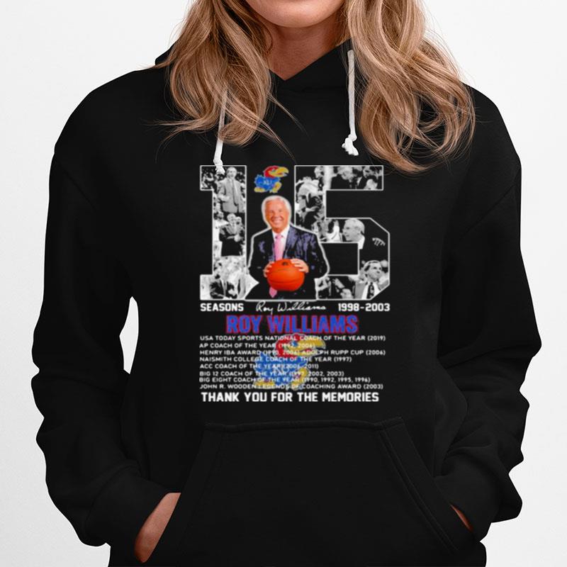 15 Seasons 1998 2003 Roy Williams Thank You For The Memories Signature Hoodie