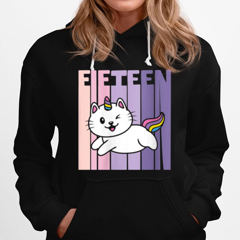15 Year Old Cute Caticorn Cat Unicorn Birthday Girl Bday T-Shirt