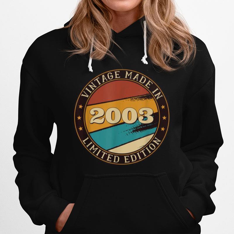 18 Years Old Vintage Classic Made In 2003 18Th Birthday Hoodie