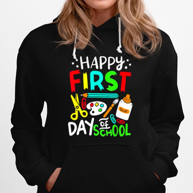 2022 Happy First Day Of School Teacher Back To School Student Hoodie