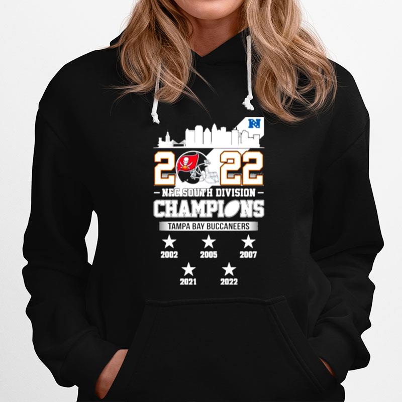2022 Nfc South Division Champions Tampa Bay Buccaneers Skyline Hoodie