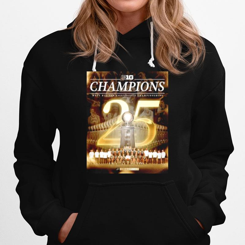 2023 Big Champions Most Big Ten Conference Championships Purdue Basketball Hoodie