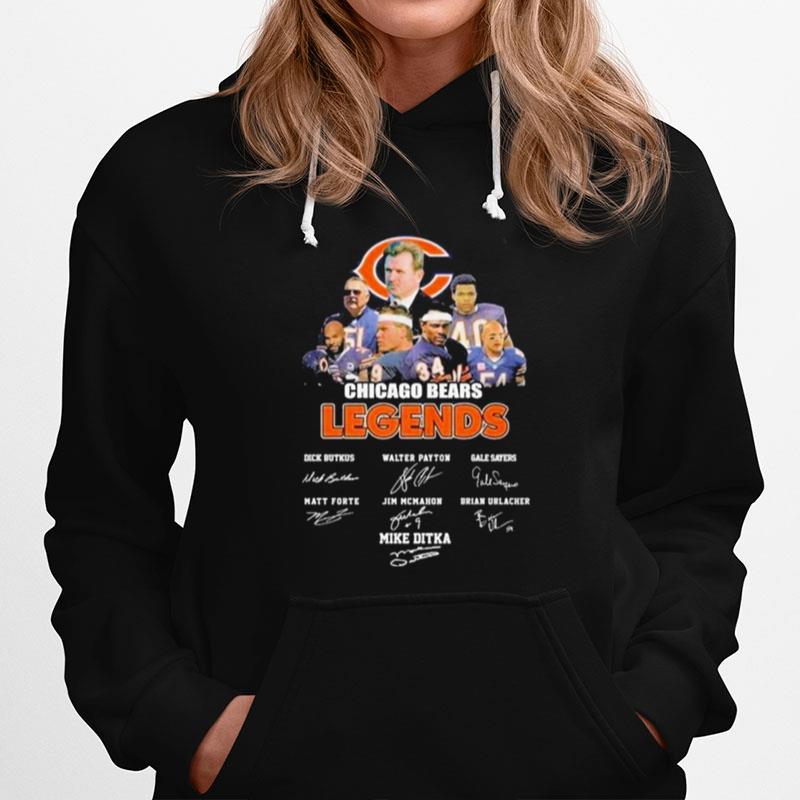 2023 Chicago Bears Legends Players Signatures T-Shirt