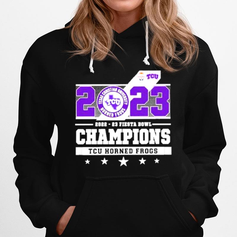 2023 Fiesta Bowl Champions Tcu Horned Frogs Matchup Hoodie