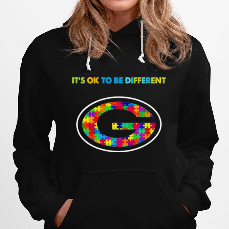 2023 Green Bay Packers Autism Its Ok To Be Different Hoodie