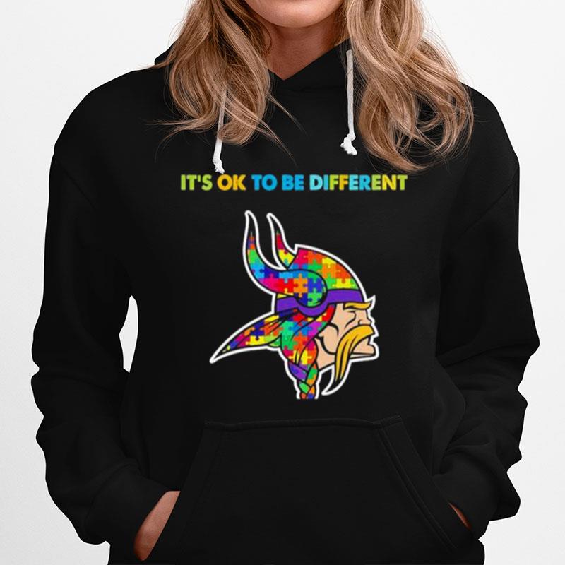 2023 Minnesota Vikings Autism Its Ok To Be Different T-Shirt
