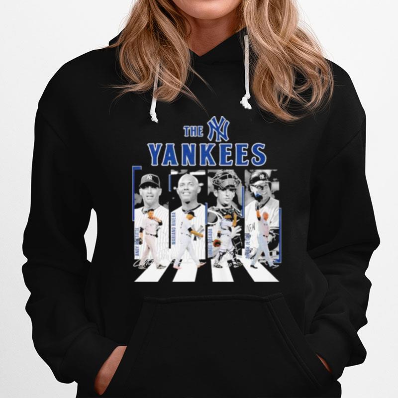 2023 The Yankees Andy Pettitte Mariano Rivera Jorge Posada And Derek Jeter Abbey Road Signatures T-Shirt