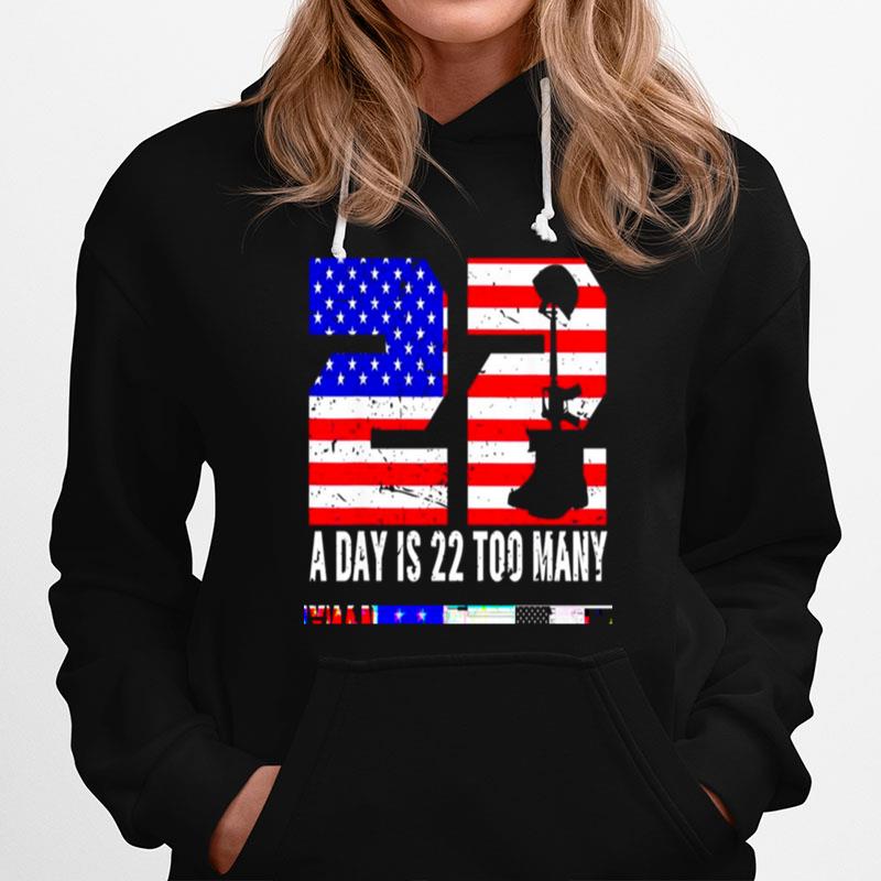 22 A Days Is 22 Too Manys Veteran Lives Matter Help Veterans T-Shirt