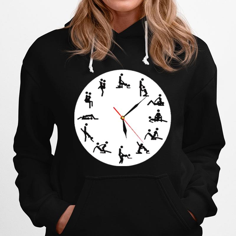 24 Hours Sexual Positions Wall Clock Hoodie