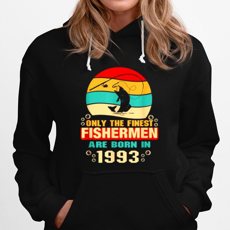 28Th Birthday Gift Only The Finest Fishermen Are Born In 1993 Vintage T-Shirt
