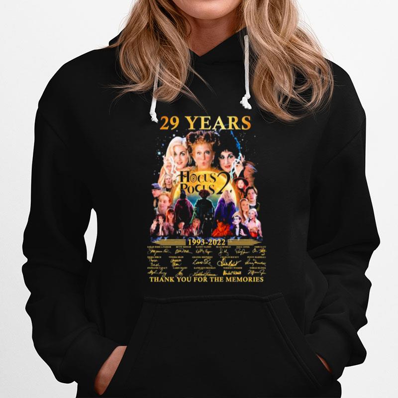 29 Years 1993 2022 Hocus Pocus 2 Signatures Thank You For The Memories Hoodie