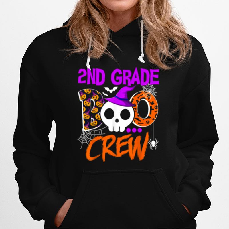 2Nd Grade Boo Crew Funny Skull Halloween Vibes T-Shirt