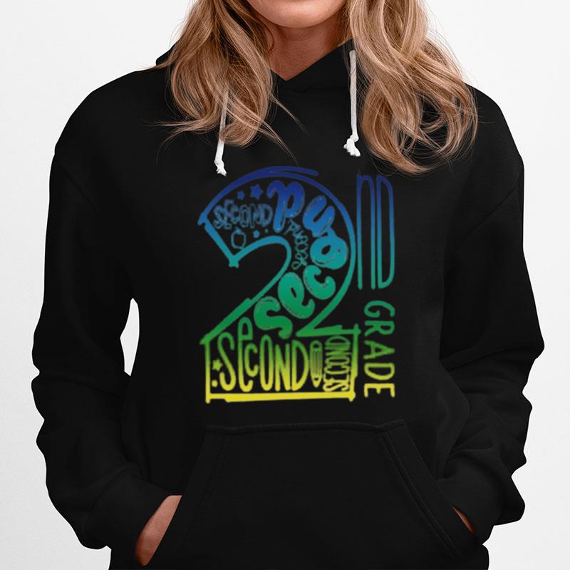 2Nd Second Grade Typography Hoodie