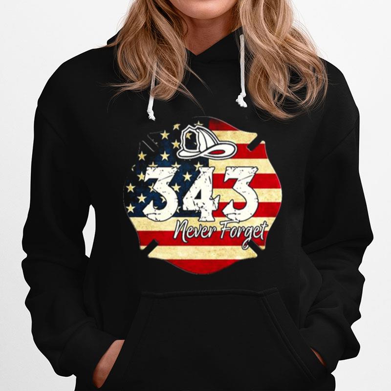 343 Never Forget American Flag Hoodie