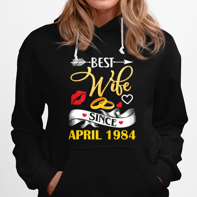 37 Wedding Anniversary Outfit Best Wife Since 1984 Hoodie