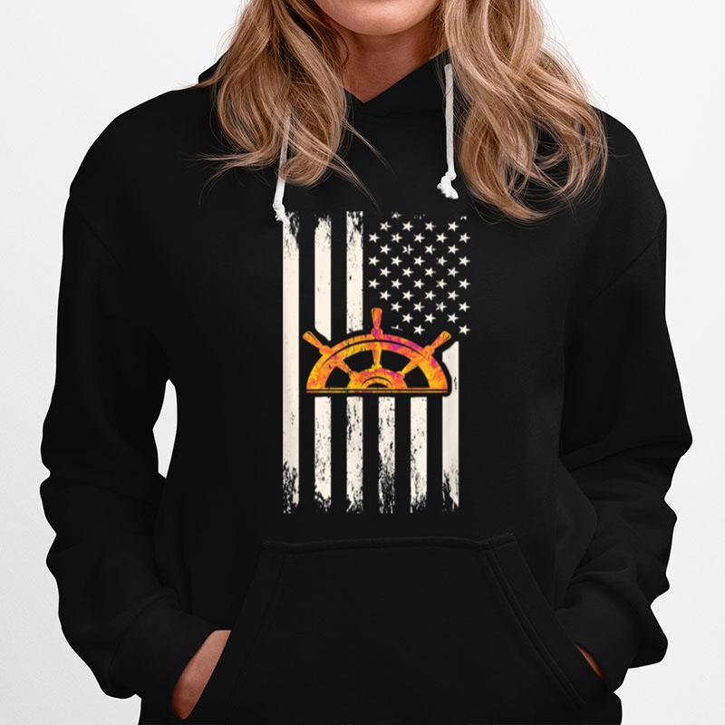 4Th Of July American Flag Patriotic Boating For Boaters Hoodie