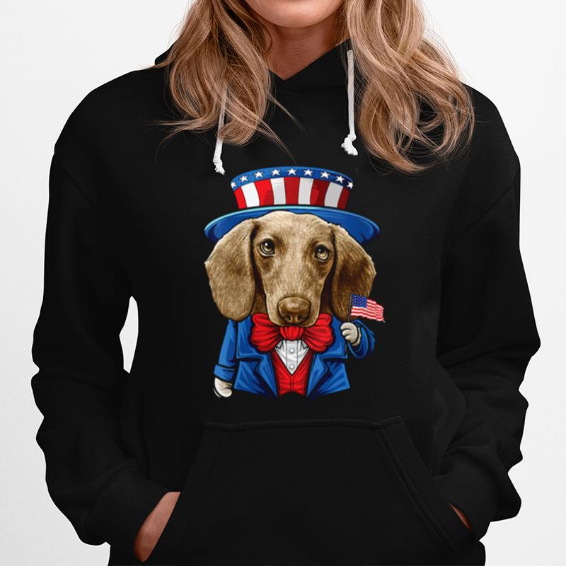 4Th Of July Dachshund Dog Bless America Doxie T-Shirt