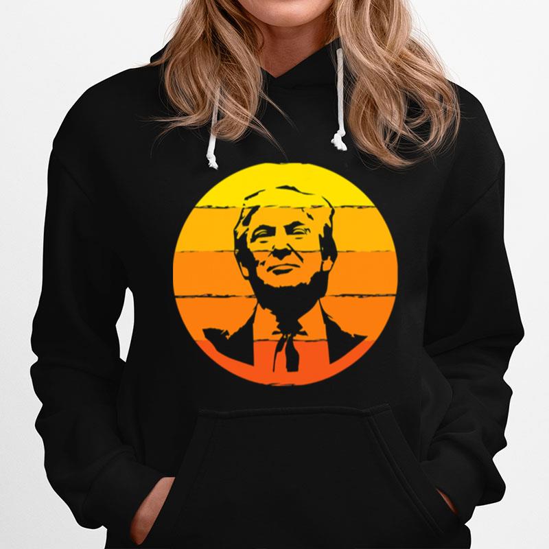 4Th Of July Presidents Day Donald Trump Sunset Hoodie