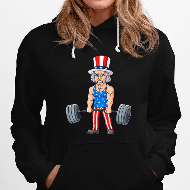 4Th Of July Uncle Sam Weightlifting Funny Deadlift Fitness T B0B2R19Df5 T-Shirt
