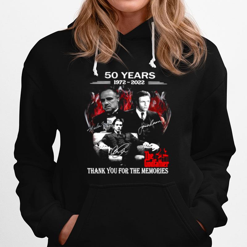 50 Years 1972 2022 The Godfather Signatures Thank You For The Memories Hoodie