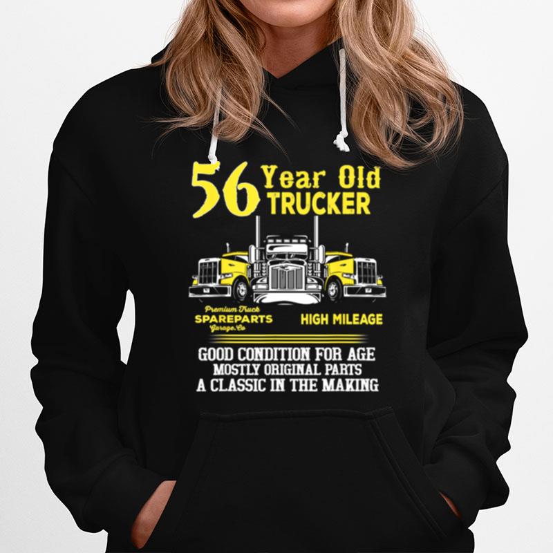 56 Year Old Trucker 56Th Birthday Dad Grandpa Hoodie
