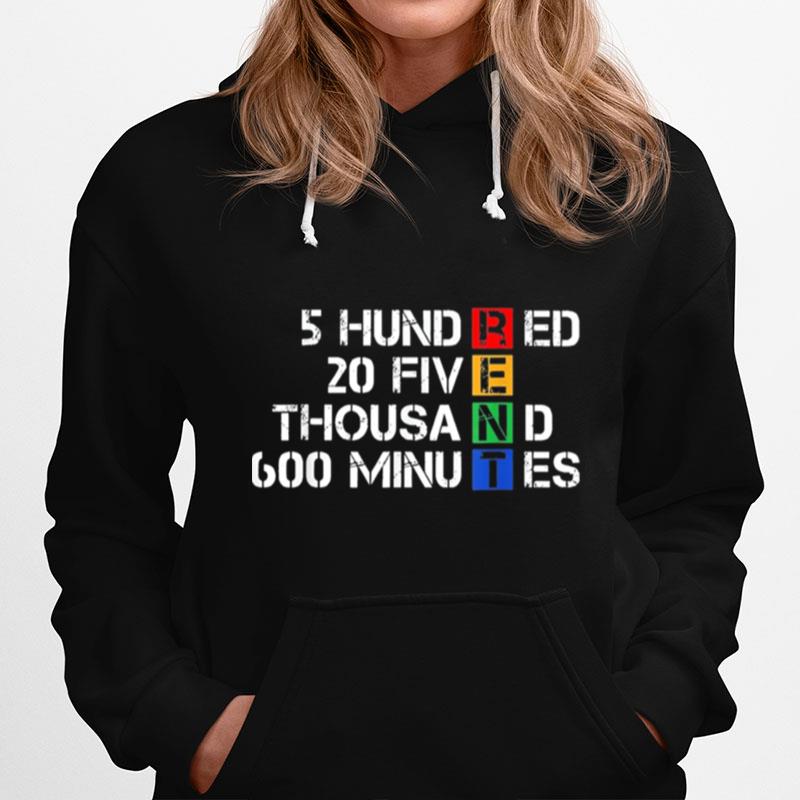5 Hundred 20 Five Thousand 600 Minutes Hoodie