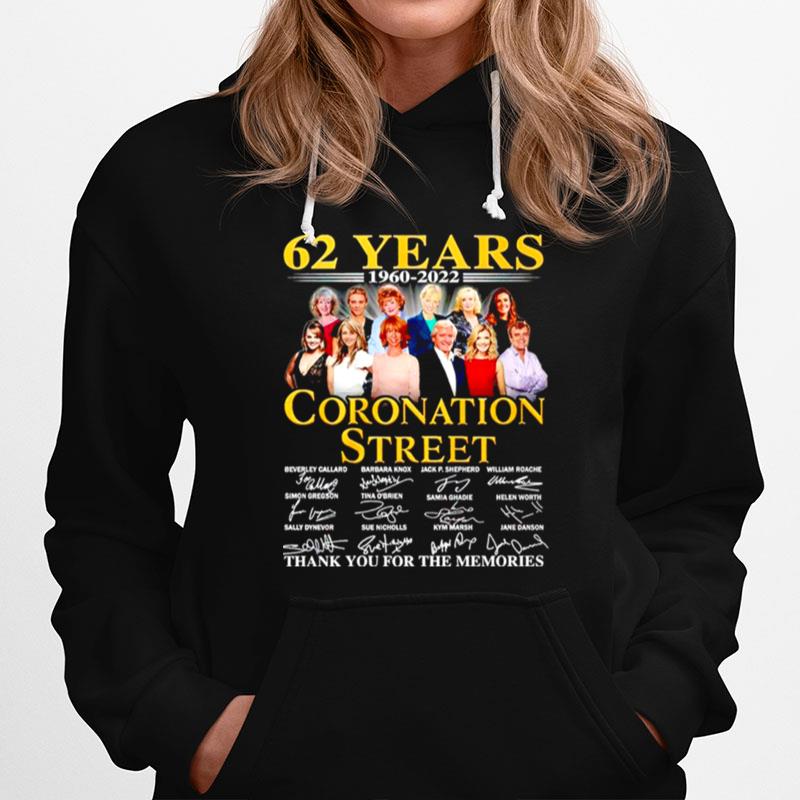 62 Years 1960 2022 Coronation Street Thank You For The Memories Hoodie