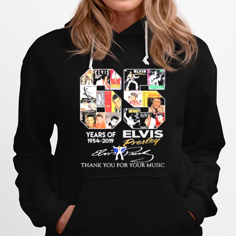 65 Years Of Elvis Presley Thank You For The Memories Signature Hoodie