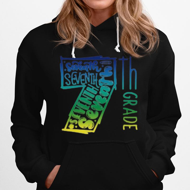 7Th Grade Typography Hoodie