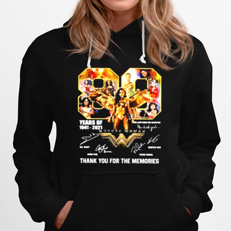 80 Years Of Wonder Woman Thank You For The Memories Hoodie