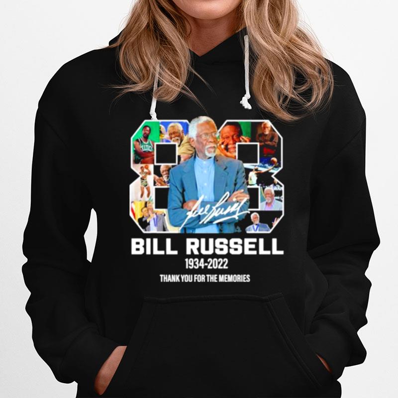 88 Years Bill Russell 1934 2022 Thank You Memories Signature Hoodie