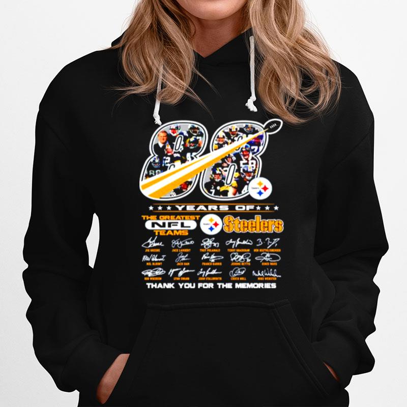 88 Years Of The Greatest Nfl Teams Pittsburgh Steelers Thank You For The Memories T-Shirt