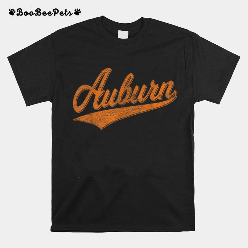 Auburn Alabama Flag Classic Vintage Sports Script Jersey T-Shirt