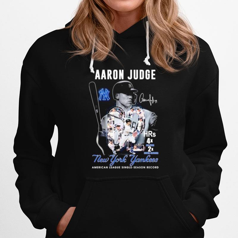 Aaron Judge 62 Home Run New York Yankees Signature T-Shirt