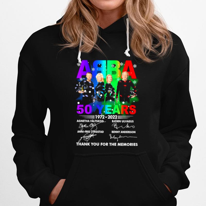 Abba 50 Years 1972 2022 Thank You Fans Signatures Hoodie
