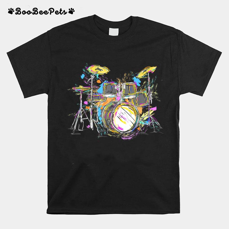 Abstract Art Drums Musician Music Band Throne Noose T-Shirt