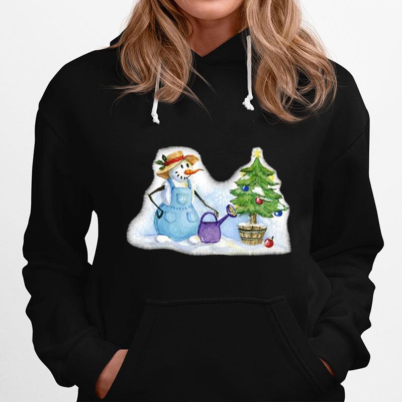 Aesthetic Art Snowman Gardener Snowman T-Shirt