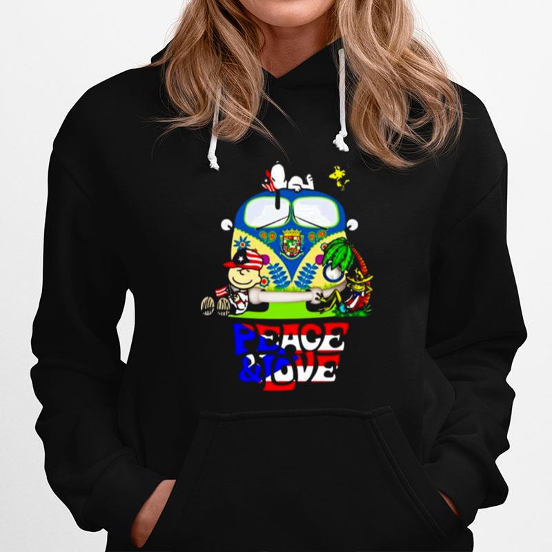 Age Peace And Love Puerto Rico Snoopy T-Shirt