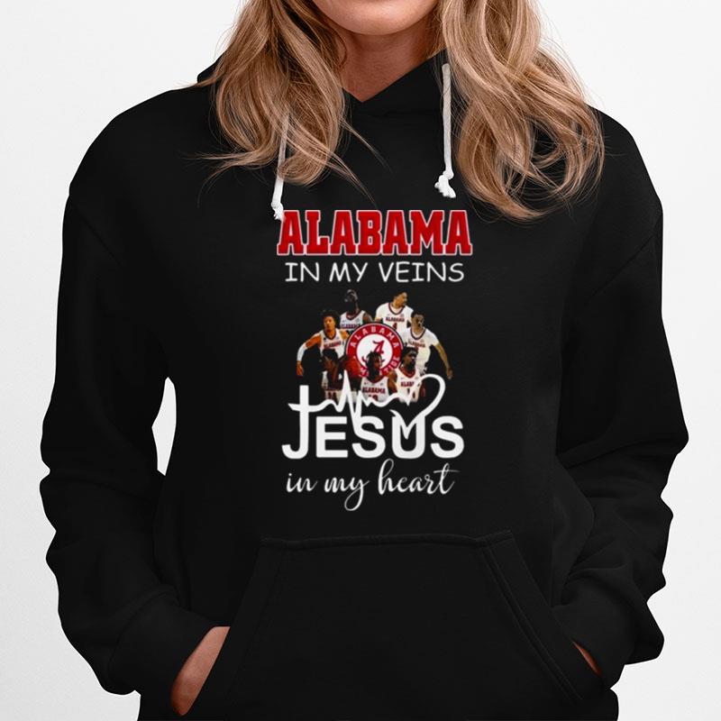 Alabama Crimson Tide In My Veins Jesus In My Heart 2023 Hoodie