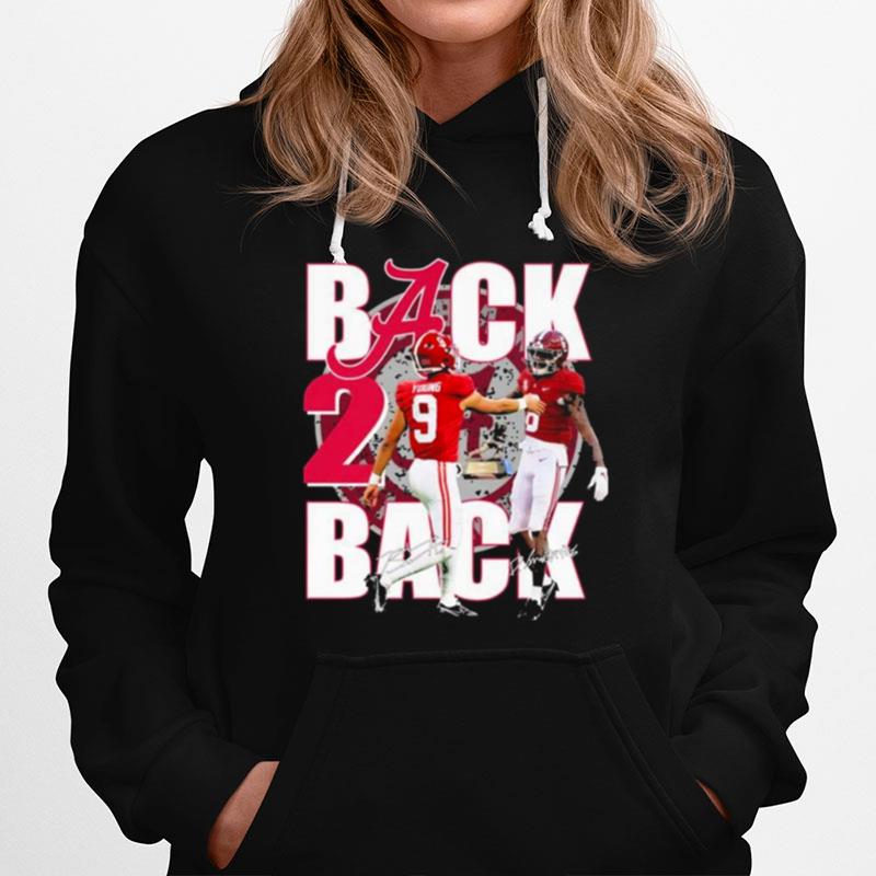 Alabama Football Back 29 Back Signatures Hoodie