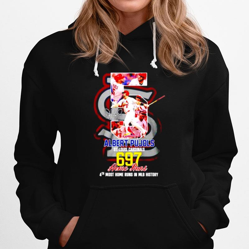 Albert Pujols St Louis Cardinals 697 Home Runs Hoodie