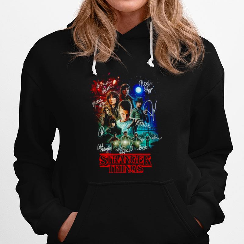 All Casts Signature Stranger Things Movie T-Shirt