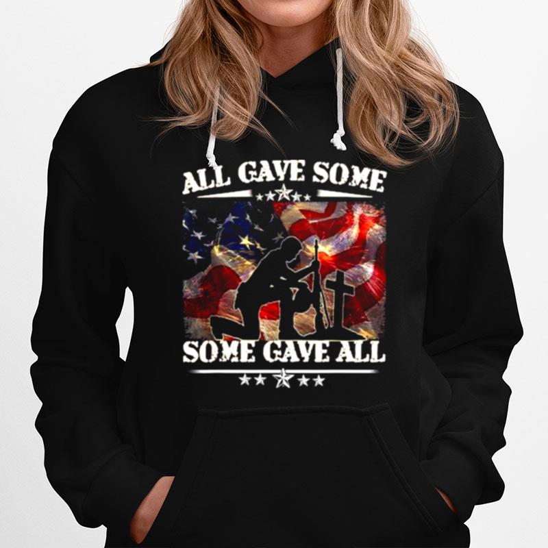 All Gave Some Some Gave All Veteran Memorials Day American Flag T-Shirt