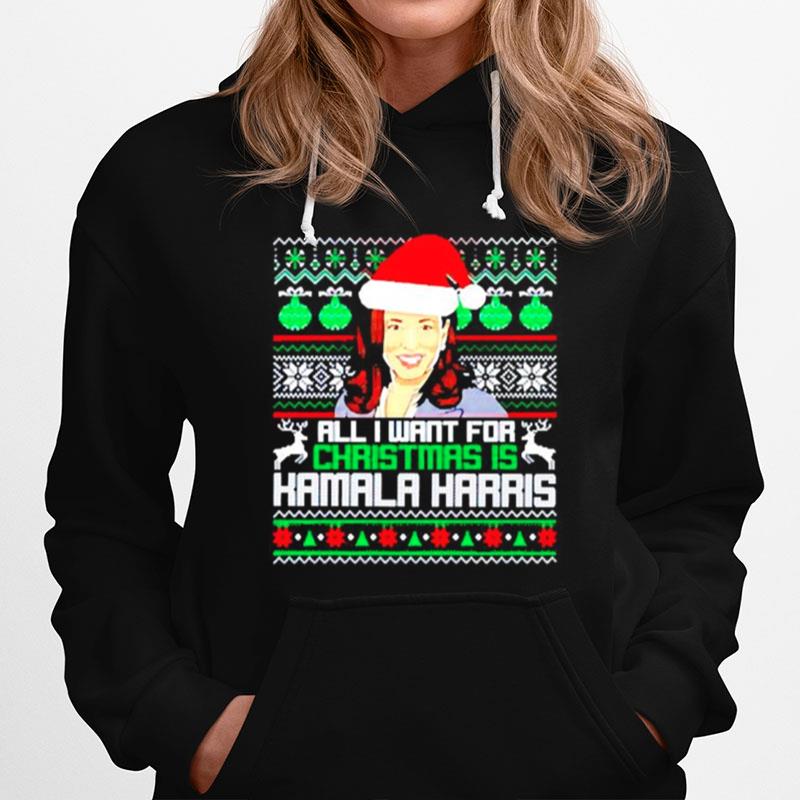 All I Want For Christmas Is Kamala Harris Santa Hoodie