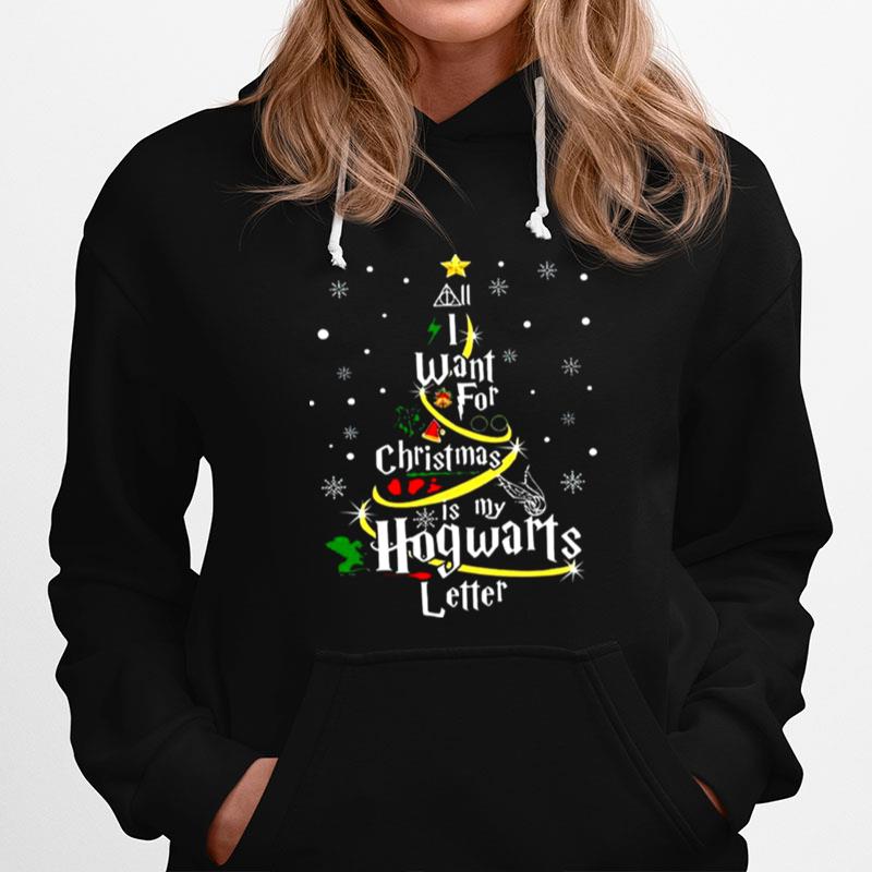 All I Want For Christmas Is My Hogwarts Letter Christmas Tree T-Shirt