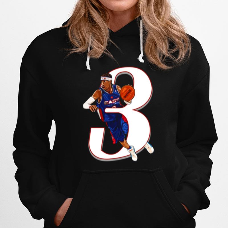 Allen Iverson All Star Game Inspired Throwback Nba Graphic Hoodie