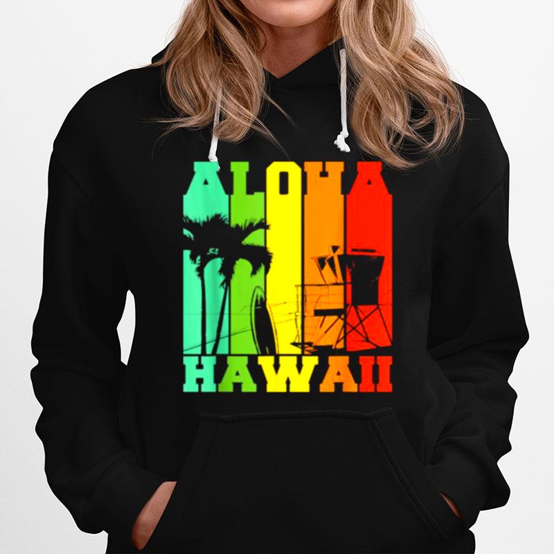 Aloha Tropical Hawaii Palm Trees Beach Vintage T-Shirt